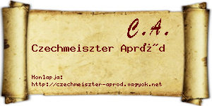 Czechmeiszter Apród névjegykártya